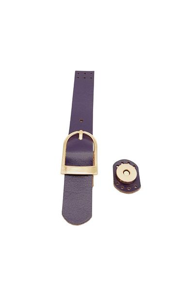 angel çanta aksesuar Angel Bag Accessory 18x2.3 cm Purple Color Real Leather Buckle Bag Cover Light Gold Metal