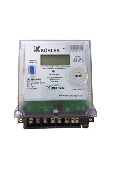 Köhler Trifaze Elektronik Elektrik Sayacı AEL KT 660