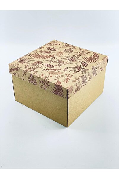 Loner Kutu 23x23x15 Hediyelik Kutu Kraft Kutu Karton Kutu YIlbaşı Kutusu Past...