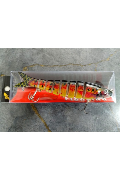 Fish FishKing 13 cm 20 gram 6 Eklemli 3d Görünümlü Rapala Sahte Balık Suni Ye...