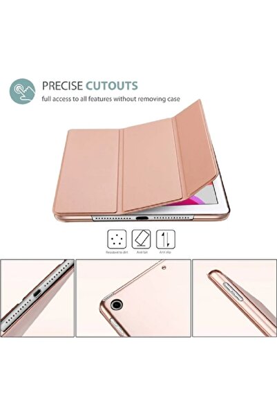 ÜNİCELL Apple iPad 7. 8. 9.nesil 10.2 Inç Uyumlu Yatay Standlı Sert P.c Arka Kapak Uyku Modlu Smart Kılıf