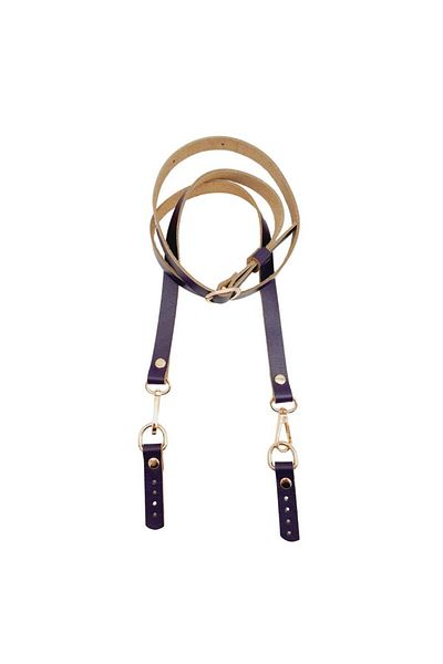 angel çanta aksesuar Angel Bag Accessory 130X1.5Cm Purple Color Real Leather Light Gold Buckle Bag Handle