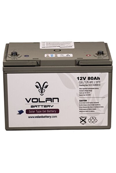 Volan Battery 12 Volt 80 Amper Solar Jel Akü