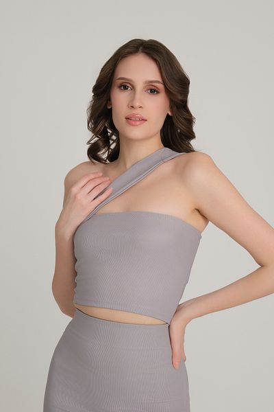 Quzu One Shoulder Banded Blouse