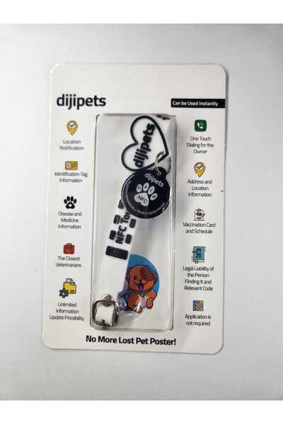 Dijipets Akıllı Kedi Tasması - NFC ve QR Kod Destekli - Dijital Pet Kimlik Kartı