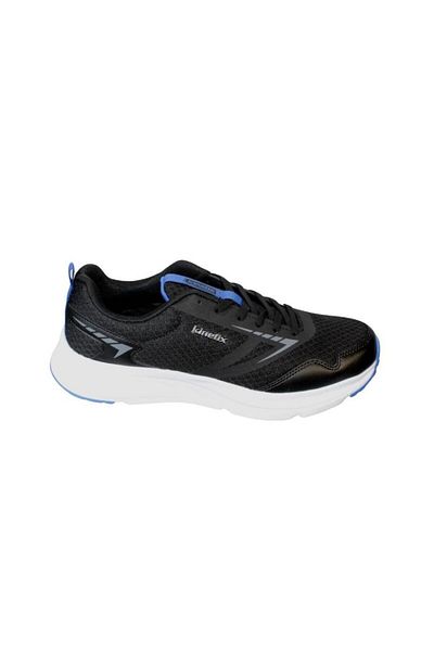 Kinetix KINETIX Men's Black Comfortable Thick Sole Mesh Running Shoes