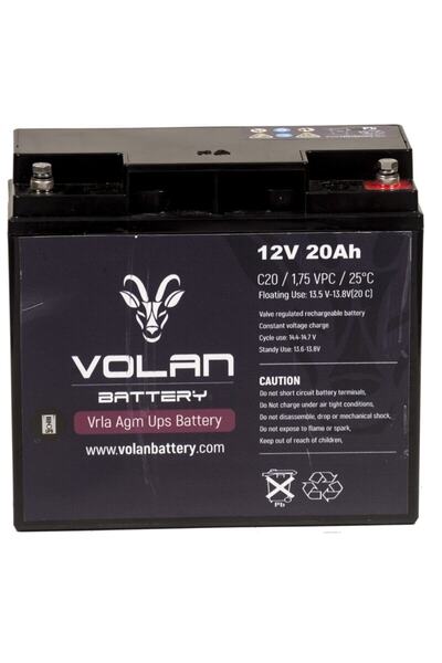 Volan Battery 12 Volt 20 Amper Kuru Akü 3 Yıl Garantili