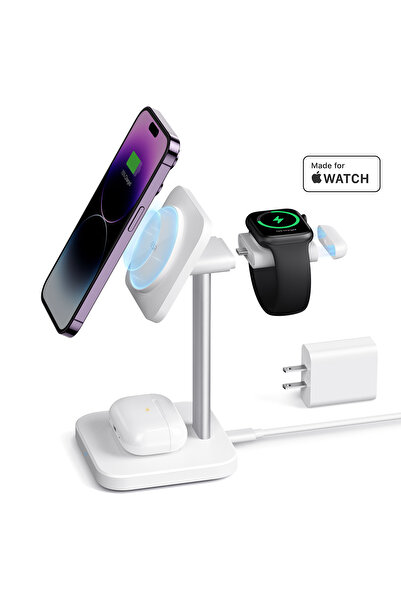ESR Şarj Standı 3 in 1 iPhone + AirPods + Apple Watch Uyumlu  MFM Lisanslıdır.