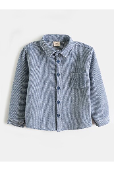 Cotton Trips Children's Stamped Shirt Jacket (2-7 Years) - Blue