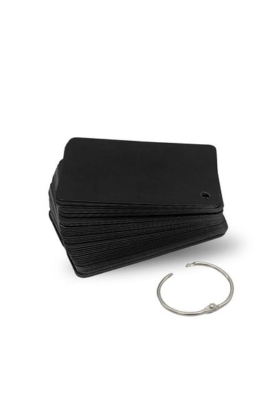 Copyder Black Note Label Note Cards with 50 Sheets Box