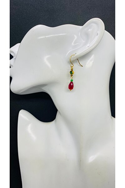 Porsuk Alternatif El yapımı tasarım cam boncuk kadın küpe