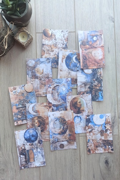 Mona Craftist 12 Adet Scrapbook Rustik Ay Temalı Scrapbook Kağıt Seti Bullet ...