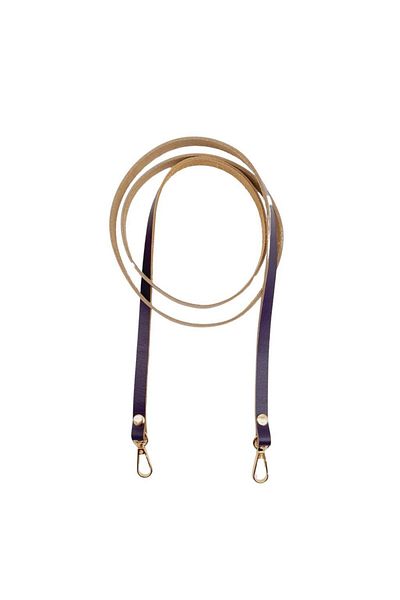 angel çanta aksesuar Angel Bag Accessory Real Leather Spaghetti Model Purple Color Light Gold Metal Bag Handle