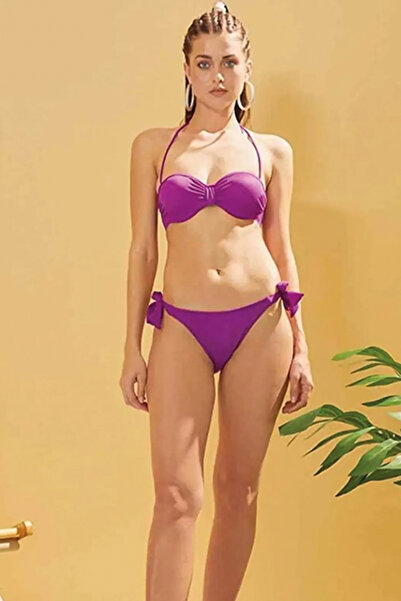 Sunlife Mürdüm Kaplı Straplez Bikini Takımı
