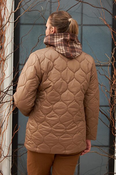 RMG Καπιτονέ Παλτό Βιζόν Plus Size