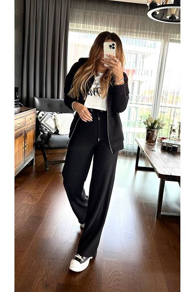 Pulli Collection Ακορντεόν Γέμισμα Υφασμάτινο Σετ Μαύρο