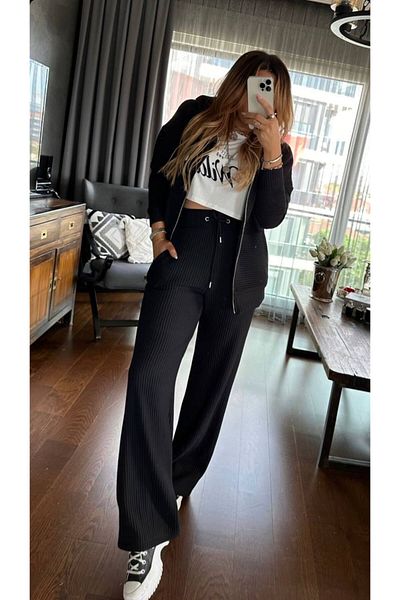 Pulli Collection Ακορντεόν Γέμισμα Υφασμάτινο Σετ Μαύρο