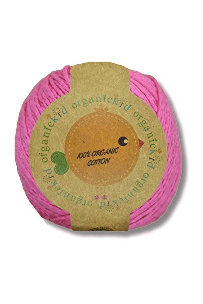 OrganicKid Organik Pamuk Amigurumi Punch 50 gr El Örgü Ipi Sıcak Pembe - Aurora Pink