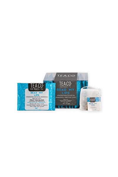 Tea Co اقرأ شفتي شاي الفواكه بجوز الهند والأناناس كيس شاي الموسلين