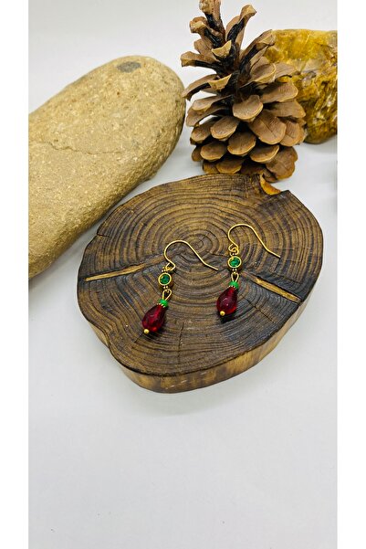 Porsuk Alternatif El yapımı tasarım cam boncuk kadın küpe