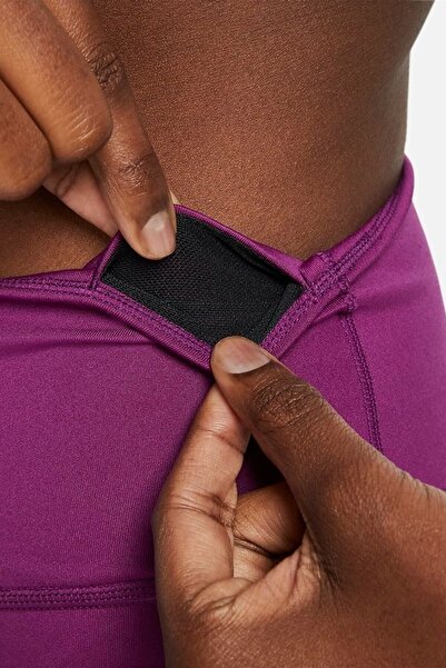 Nike One Performance Training Dri Fit Leggings Toparlayıcı Iç Cepli Mor Tayt