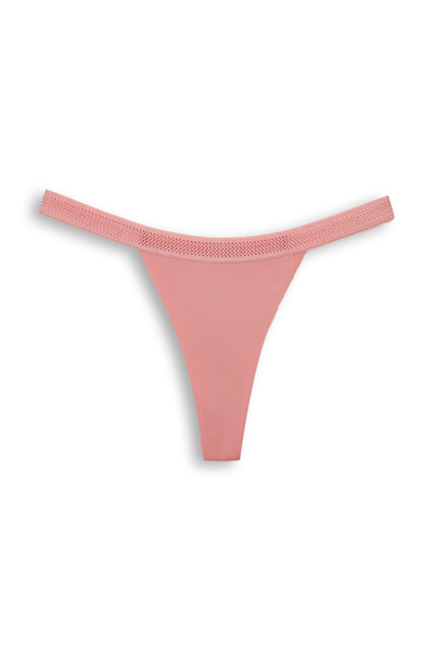 HNX Pachet de 7 chiloți tanga pentru femei Interlock, tăiați cu laser, din cauciuc tip fagure