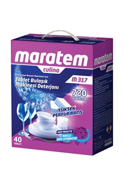 Maratem M 317 Tablet Endüstriyel Bulaşık Makinası Deterjanı