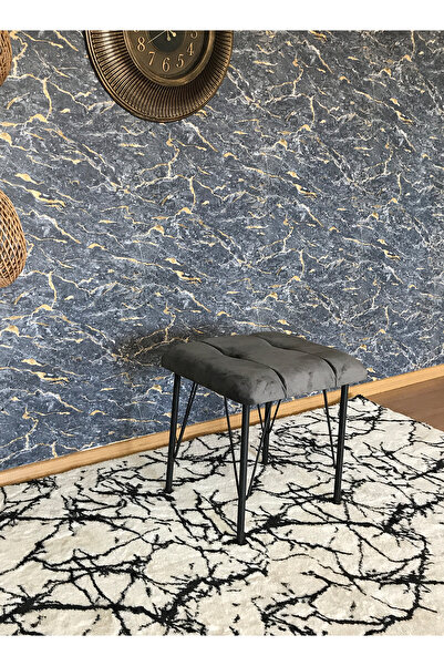 Yirmi15 Metal Ayaklı Novoeco Puf Füme- Bench - Puf