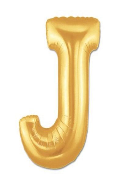 Kazanabil GOLD COLORED FOIL BALLOON LETTERS J LETTER