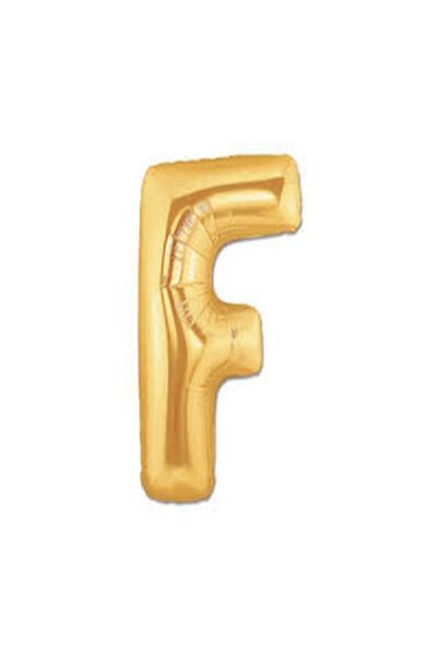 Kazanabil GOLD COLORED FOIL BALLOON LETTERS F LETTER