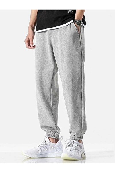 FİTGO Unisex Γκρι Φόρμα Jogger
