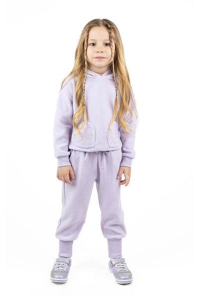best kids Pantaloni de trening pentru fete liliac cu picioare elastice