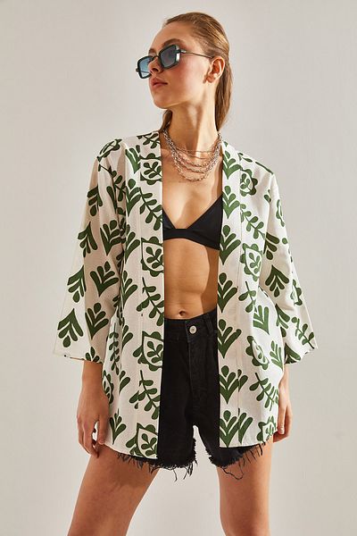 Bianco Lucci Gemusterter Kimono für Damen