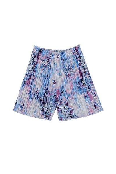 best kids Girl's Blue Pleated Shorts