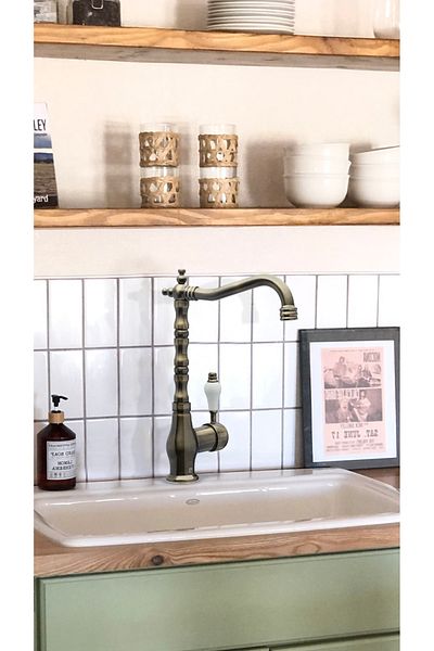 Pierre Cardin Rustic Swan Sink Luminaire Antique