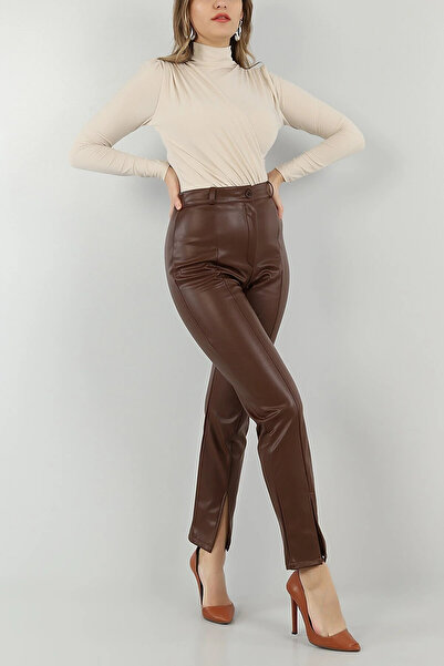 İKLİM LİFE PAÇA YIRTMAÇLI DERİ PANTOLON