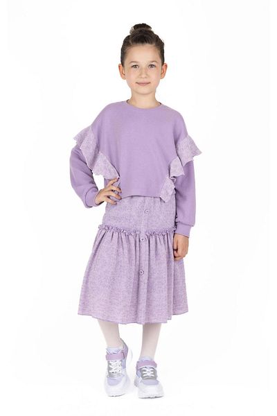 best kids Girl's Lilac Knee-Length Skirt