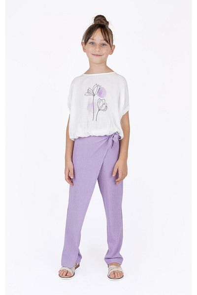 best kids Girl's Lilac Wrap Pants