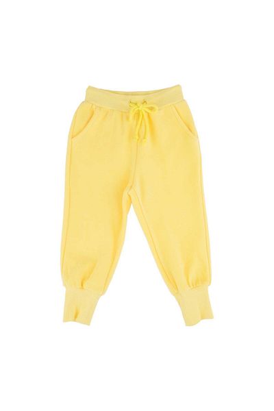 best kids Pantaloni de trening galbeni pentru fete cu picioare elastice
