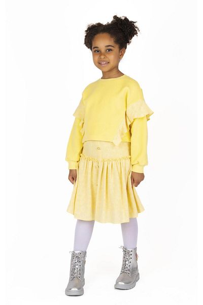 best kids Girl's Yellow Knee-Length Skirt