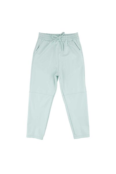 best kids Girl's Mint Leather Carrot Pants