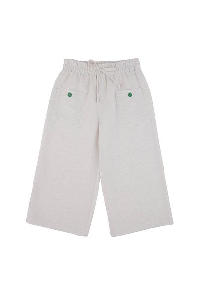 best kids Girl's Beige-green Linen Blended Trousers