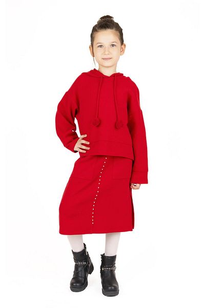 best kids Girl's Red Slit Skirt