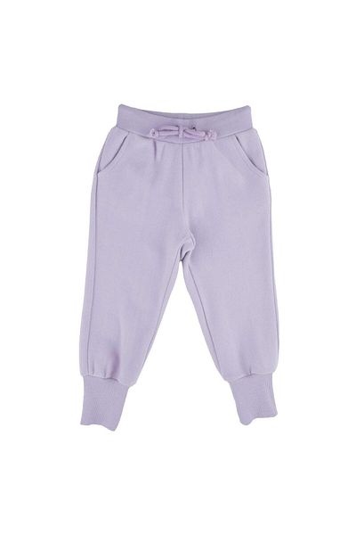 best kids Pantaloni de trening pentru fete liliac cu picioare elastice