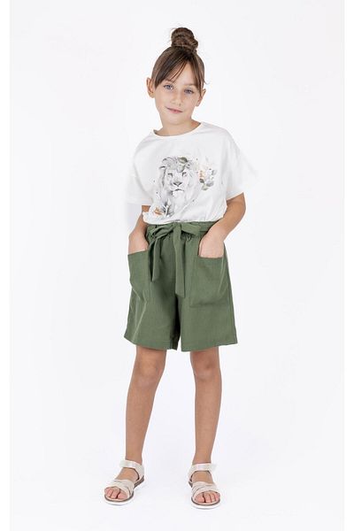 best kids Girl's Khaki Patch Pocket Shorts