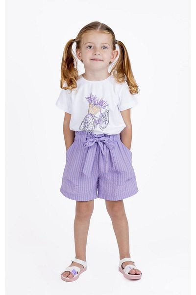best kids Girls' Lilac Belted Shorts
