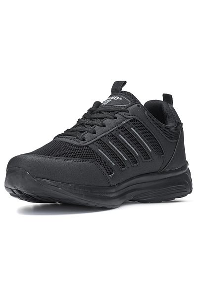 Nstil Men's Plus Size Black Sneakers - Lace-Up and Mesh, Comfortable Breathable 2080