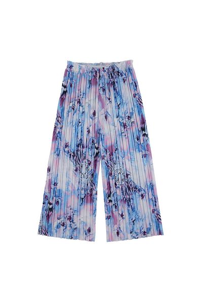 best kids Girl's Blue Pleated Colorful Trousers