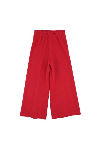best kids Kız Çocuk Kırmızı Bol Paça Pantolon