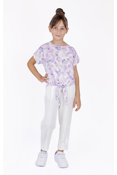 best kids Girl's Ecru Elastic Waist Pants